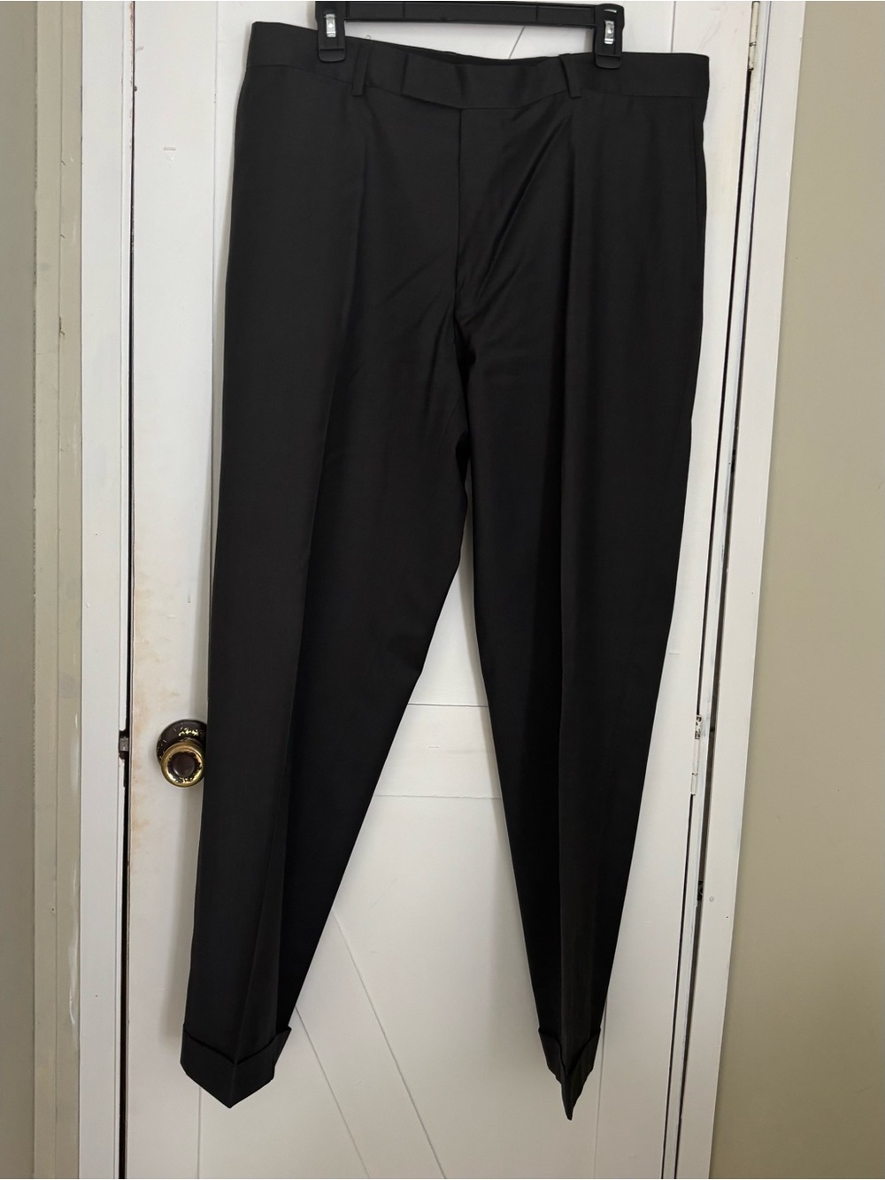 HUGO BOSS Men’s 36R Black 100% Virgin Wool Dress Pants Trousers